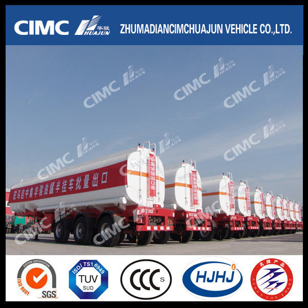 Cimc Huajun 3axle Liquid/Fuel/Oil/Gasoline/LPG Tanker Exported in Large Scale 