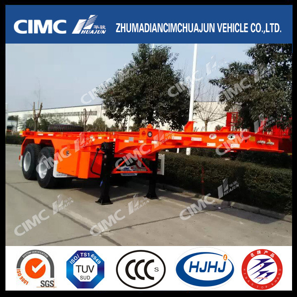 Cimc Huajun Hot Sales Overseas 2axle Skeleton Container Semi-Trailer Images 1