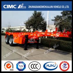 Cimc Huajun Hot Sales Overseas 2axle Skeleton Container Semi-Trailer