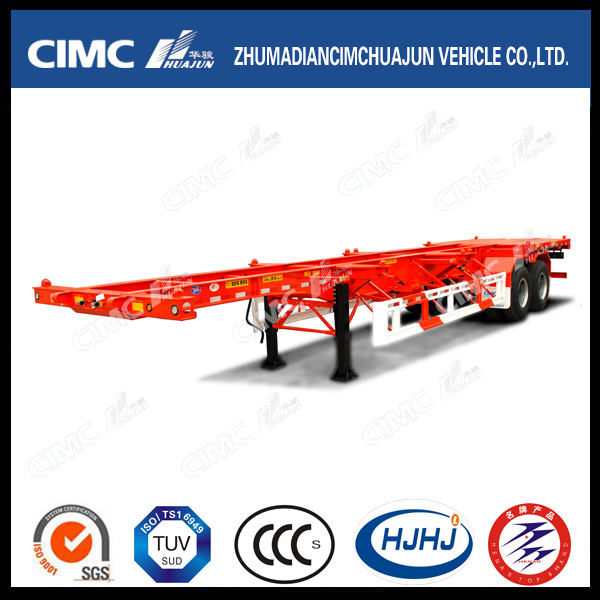 40FT 2axle High Tensile Steel Skeleton Container Semi Trailer 
