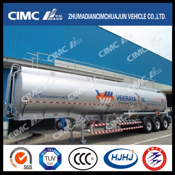 Cimc Huajun 48cbm Aluminium Alloy Oil/Fuel/Gasoline/LPG Tanker 