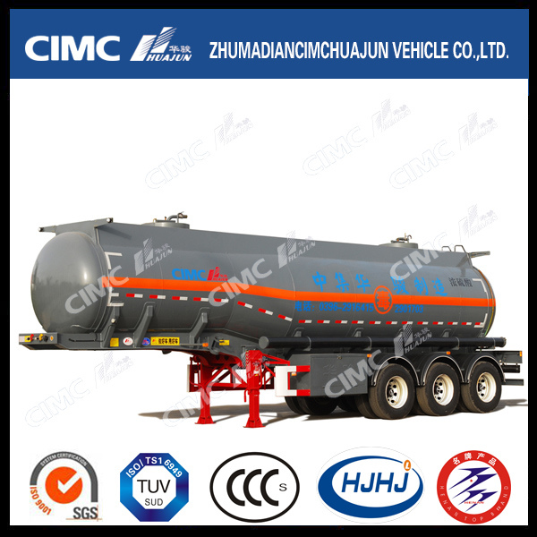 Cimc Huajun 20m3 3 Axle Sulfuric Acid Tanker Images 1