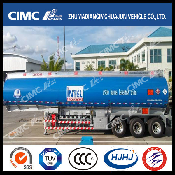 Cimc Huajun 3axle Aluminium Alloy Tanker Exported Images 1
