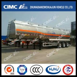 Cimc Huajun 3axle Oval Type Aluminium Alloy Fuel/Oil/LPG/Gasoline Tanker