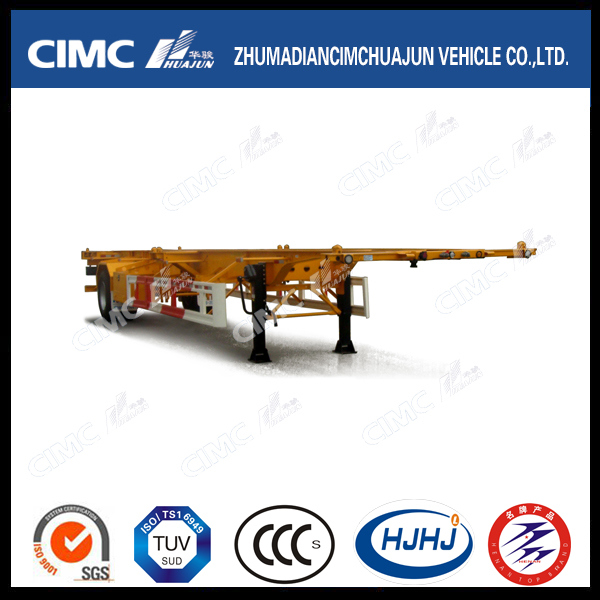 Cimc Huajun Lightweight 1axle Skeleton Container Semi-Trailer Images 1