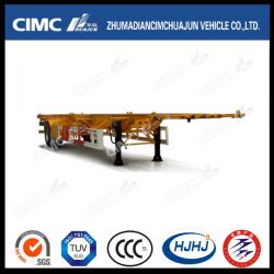 Cimc Huajun Lightweight 1axle Skeleton Container Semi-Trailer