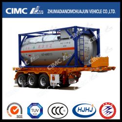 Cimc Huajun 20FT 2axle Skeletal Tank Container Semi-Trailer