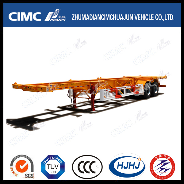 Cimc Huajun 40FT 2axle Gooseneck Skeleton Container Semi-Trailer Images 1