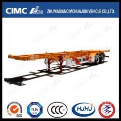 Cimc Huajun 40FT 2axle Gooseneck Skeleton Container Semi-Trailer