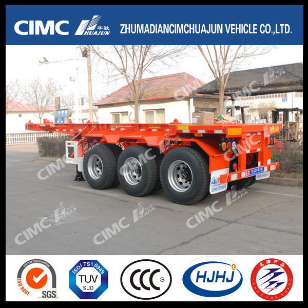 Cimc Huajun 20FT 3axle Rear Platform Skeleton Container Semi Trailer Images 1