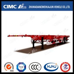 45FT 2axle Skeleton Container Semi Trailer with Platform