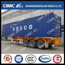 Cimc Huajun 40FT Skeleton Container Semi-Trailer with Cosco Container