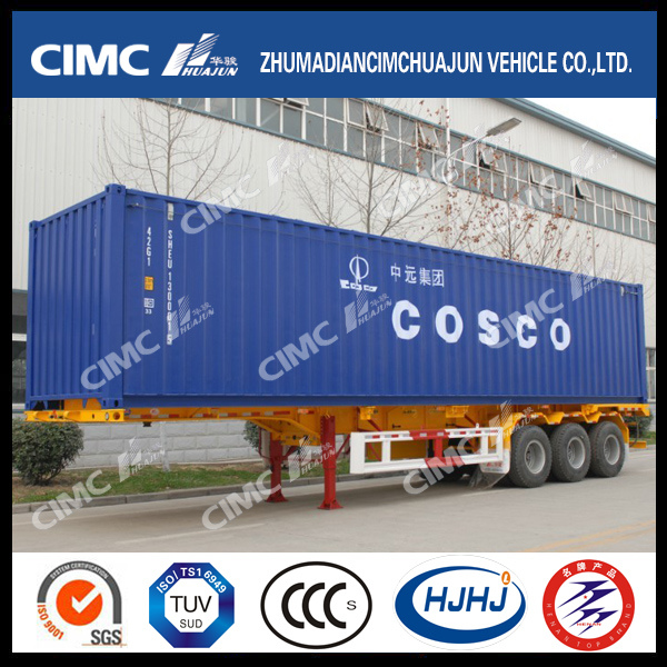 45FT Skeleton Container Trailer with Cosco Container Images 1