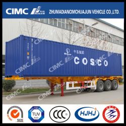 45FT Skeleton Container Trailer with Cosco Container
