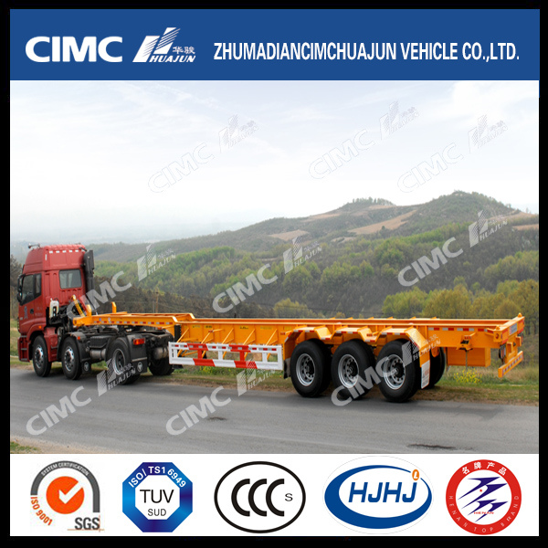 3axle Skeletal Container Semi Trailer Without Floor Images 1