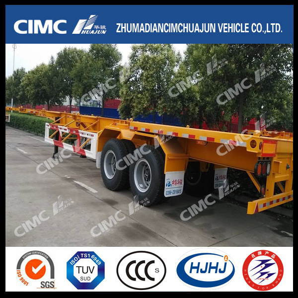 40FT 2axle Skeletal Container Trailer with Discharge Floor Images 1