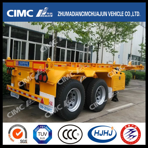 Popular Cimc Huajun 20FT 2axle Skeletal Container Trailer 