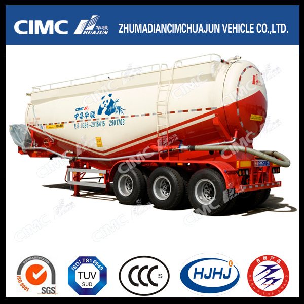 Cimc Huajun Hot 3axle Bulk Cement Tanker Trailer 