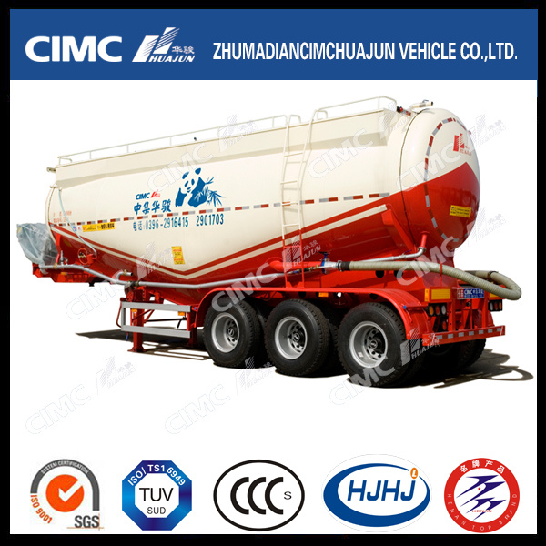 Cimc Huajun Hot 3axle Bulk Cement Tanker Trailer Images 1