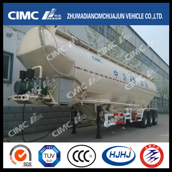 Cimc Huajun Vertical Type Powder Tanker with 4 Discharge Port 