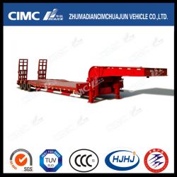 3axle Lowbed Semi-Trailer-Concave-Beam with Sliding Ramp