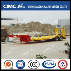 2axle Concave-Beam Lowbed Trailer Without Cover on Tire