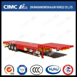 Cimc Huajun 3axle 17.5m Lowbed Semi-Trailer with Platform on Gooseneck