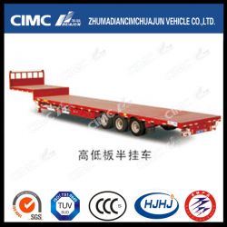 17.5m 3axle Heavy Duty Lowbed Semi Trailer