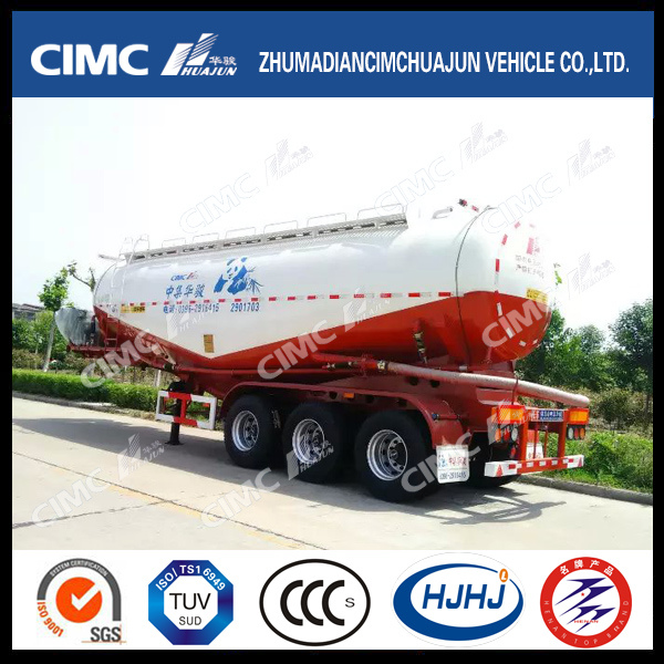 Cimc Huajun 35cbm 3axle Bulk Cement Tanker Without Water Tank 