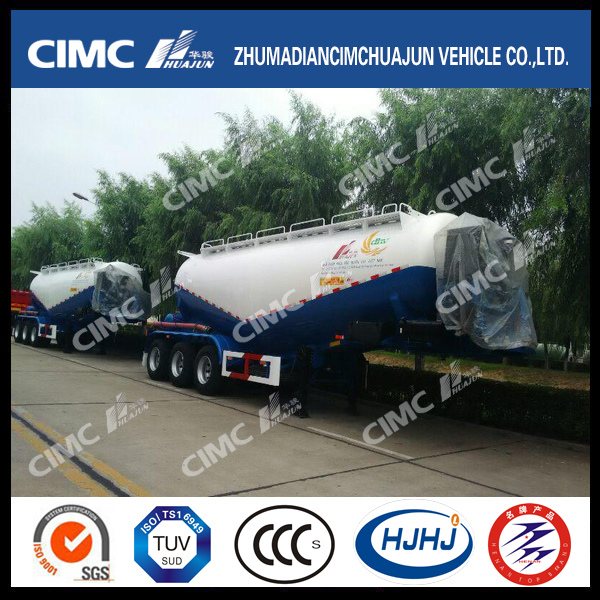 High Quality Cimc Huajun 50cbm Cement Tanker Trailer 