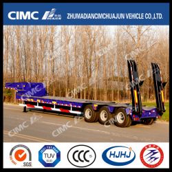 3axle Concave-Beam Low Bed Semi Trailer Without Cover on Tire