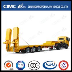 3axle Lowbed Semi-Trailer with Folding Ramp