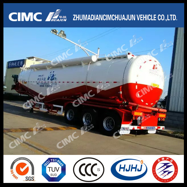 Cimc Huajun 60-70cbm 3axle W-Shape Bulk Cement Tanker 