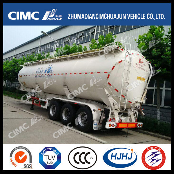 Cimc Huajun Stainless Steel Grain/Powder Tanker with Rear Discharge 