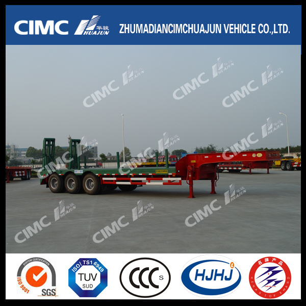11.5m H70 High Tensile Steel Lowbed Semi Trailer with Pillars Images 1