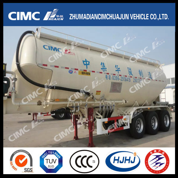 Cimc Huajun 50cbm Hydrated Lime Powder Tanekr Trailer 