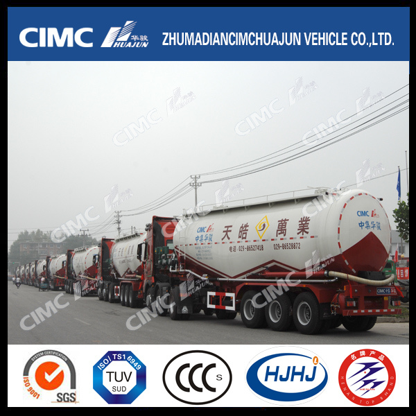 Cimc Huajun 3axle Cement/Powder Tanker Delivered to Customer 