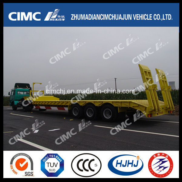 Cimc Huajun Hot Sale 14.5m Lowbed Semi Trailer with Rotating Side-Support Images 1