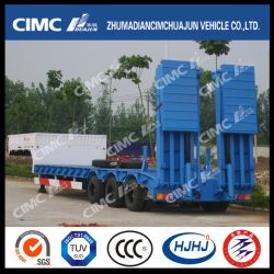 10m 3axle Big Gooseneck Lowbed Semi Trailer with Hydraulic Ramp