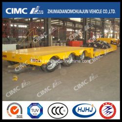 Cimc Huajun 3 Axles Heavy Duty Lowbed Trailer with Concave Platform