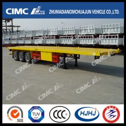 High Quality Cimc Huajun 3axle Flatbed Semi Trailer