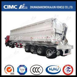 Cimc Huajun 4axle 85cbm Side-Tipping Semi-Trailer for Mining Site