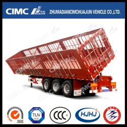 New Type Cimc Huajun 3axle Cargo/Stake Side Tipping Semi Trailer
