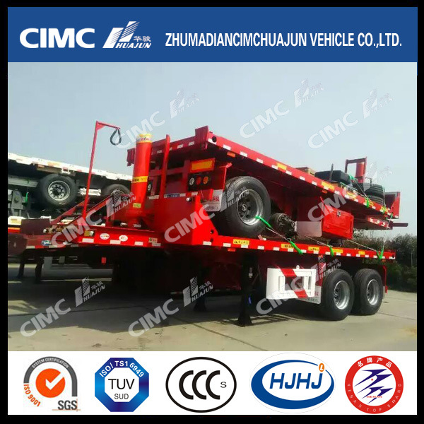 Cimc Huajun 20FT Rear-Tipping Flatbed Semi Trailer Images 1