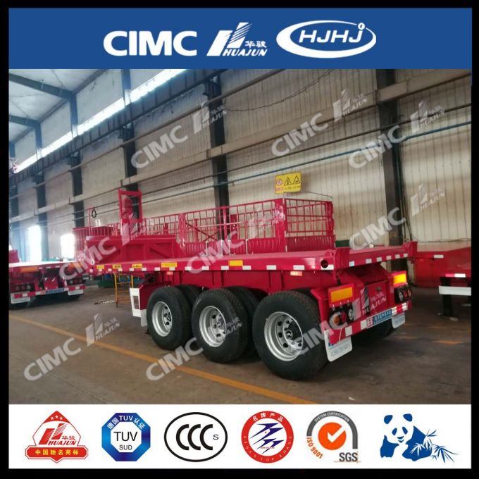 Cimc 20FT 8.5m 3axle Frontlifting/Tipping Flatbed Container Semi Trailer Images 1