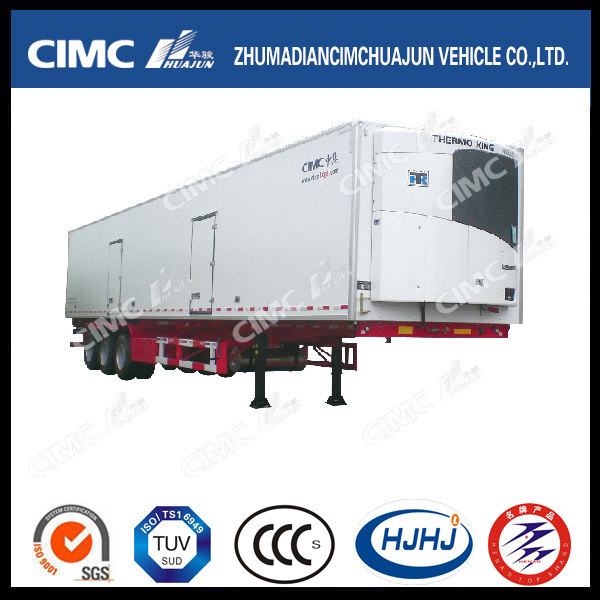 High Quality Cimc Huajun Refrigerated Trailer with Thermo King Air Conditioner 