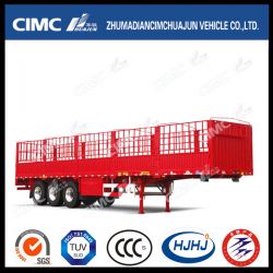 Hot Sale Straight Beam Single Tire 3axle Stake Semi Trailer