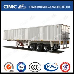 Cimc Huajun Straight-Beam High Level Van Trailer with Competitive Price
