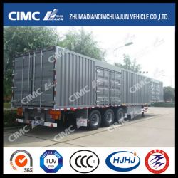 Cimc Huajun Tri-Axle Van/Box Semi Trailer with 5 Open Doors