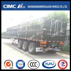 Cimc Huajun Tri-Axles Stake Semi Trailer with Locks on Rear